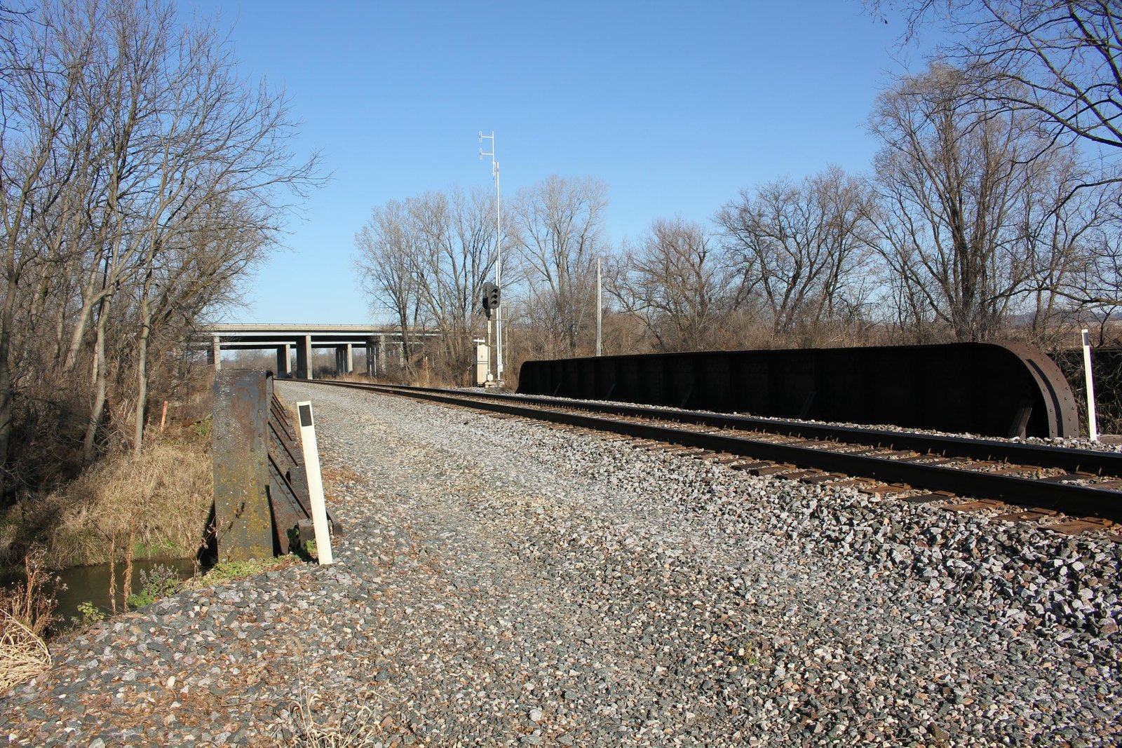 Looking east